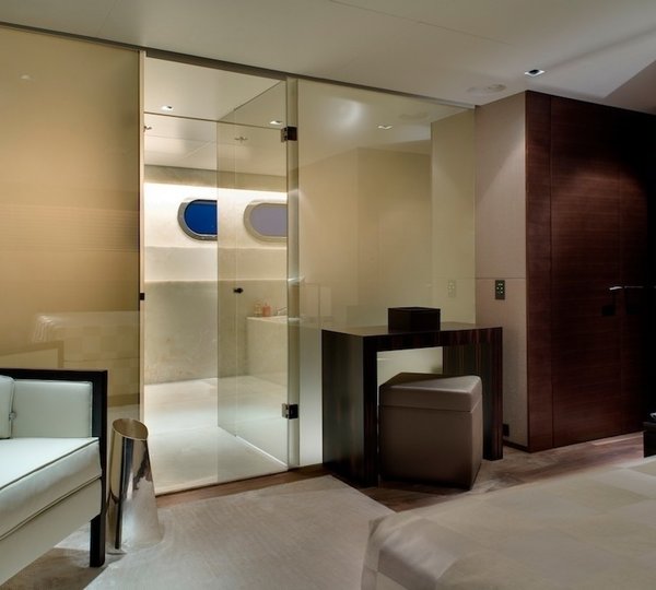 Sitting: Yacht ODESSA's Queen Sized Cabin Photograph