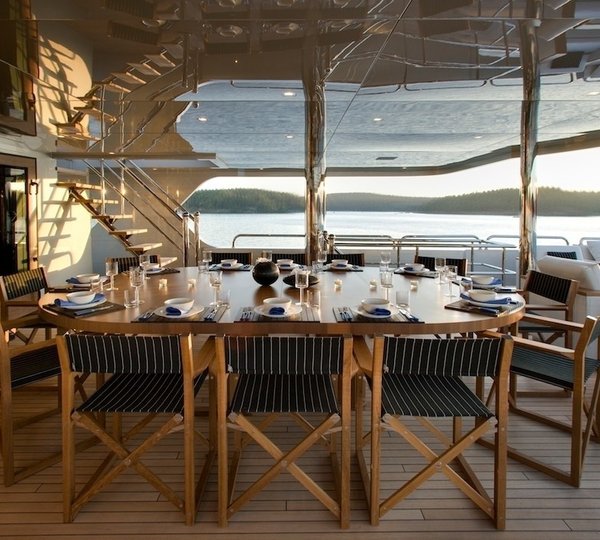 External Eating/dining Aboard Yacht ODESSA