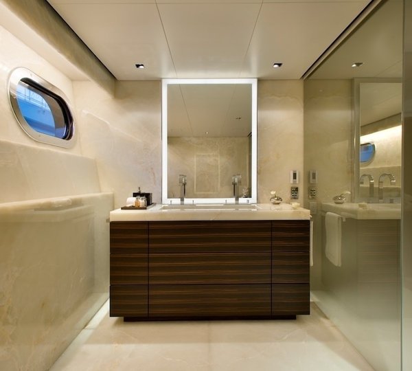 Guest's Showering Area Aboard Yacht ODESSA