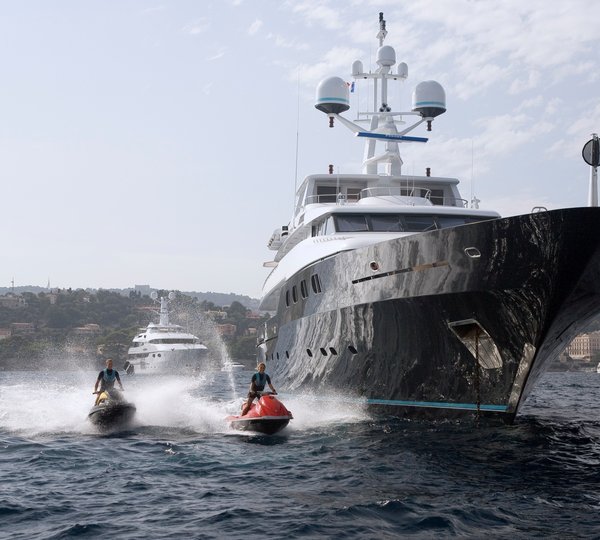 Jetski Skiing On Yacht CYAN