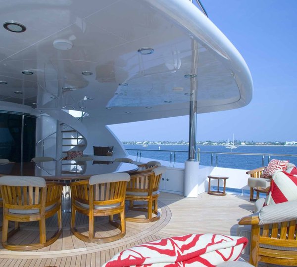 Eating/dining: Yacht LOHENGRIN's Sun Deck Captured