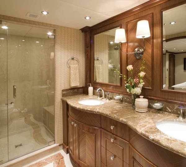 Showering Area On Yacht LOHENGRIN