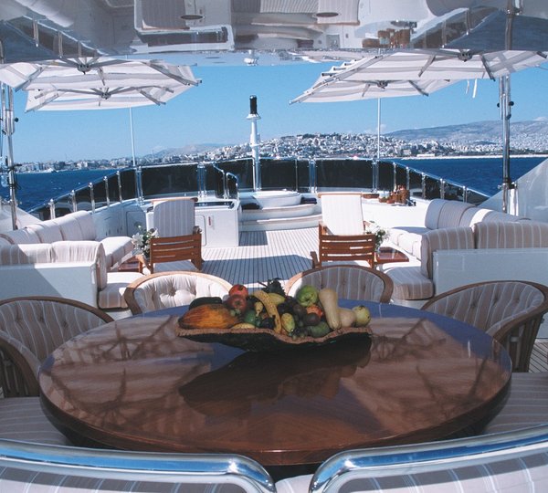 Sun Deck Eating/dining On Yacht ALEXANDRA