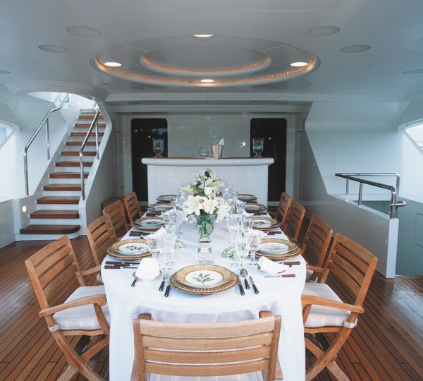 Top Aft Eating/dining On Board Yacht ALEXANDRA