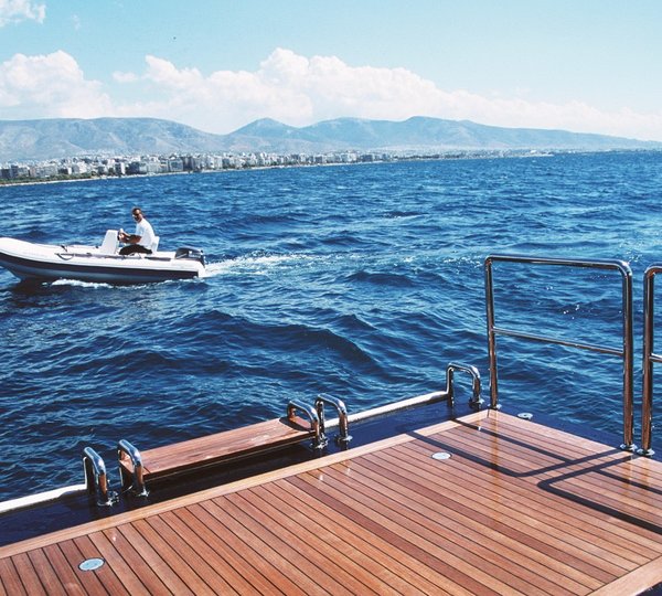 Swimming Landing On Yacht ALEXANDRA