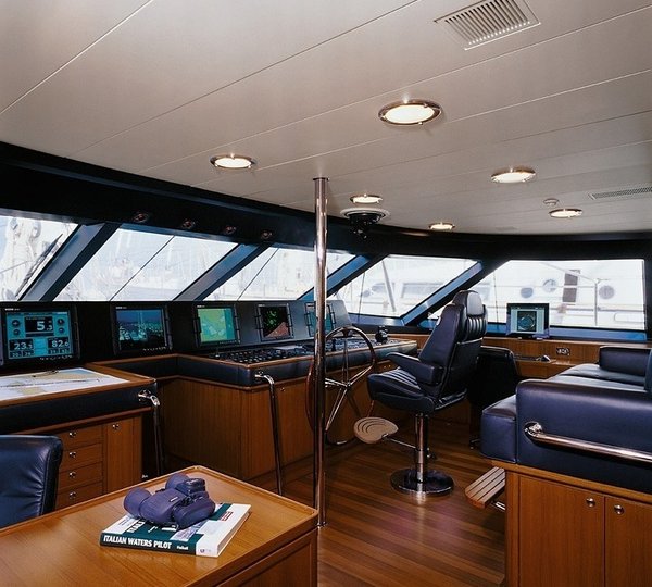 Wheel House Aboard Yacht IS A ROSE