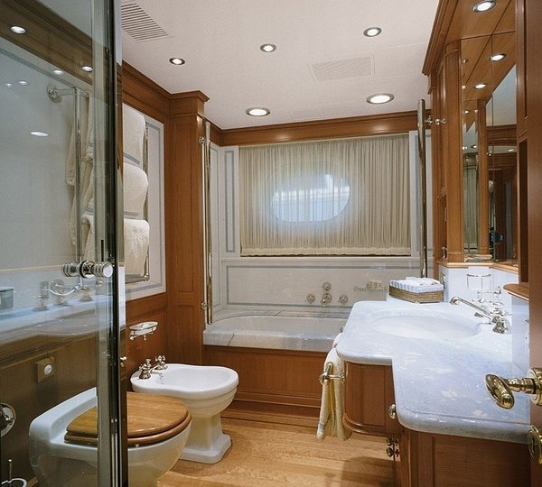 Main Master Bathroom On Yacht IS A ROSE