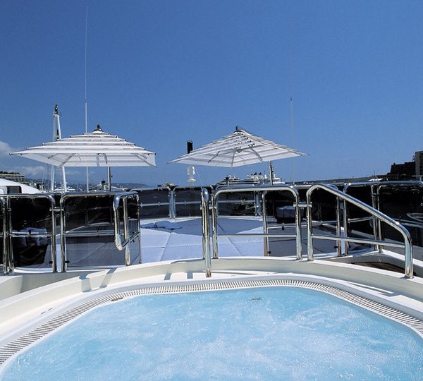 Jacuzzi Pool Detail Aboard Yacht JO