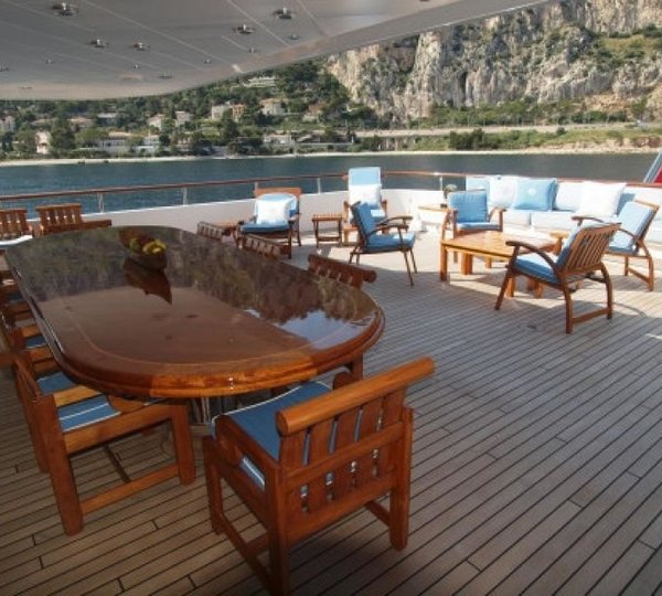 Bridgedeck Deck Furniture Aboard Yacht MOSAIQUE