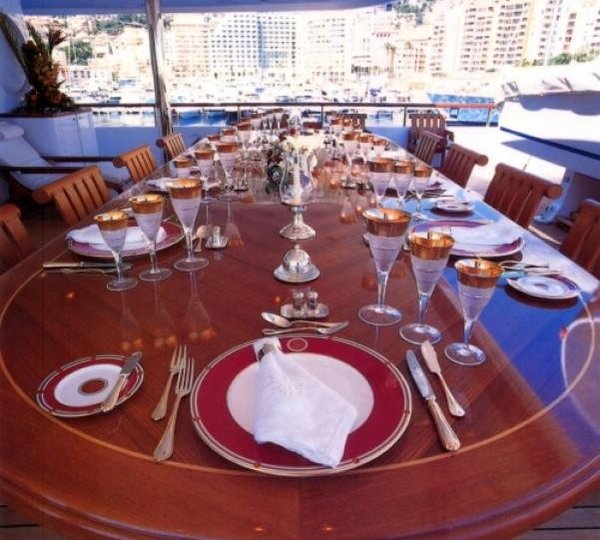 Bridgedeck Deck Eating/dining On Board Yacht MOSAIQUE