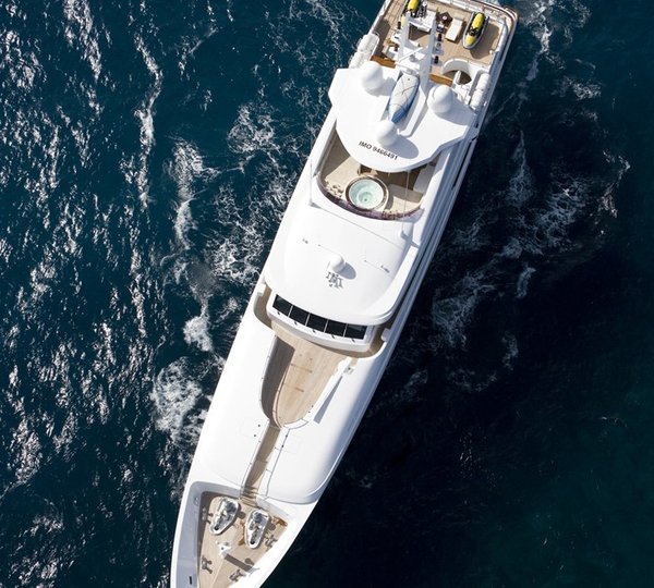 From Above Aspect Aboard Yacht ODESSA