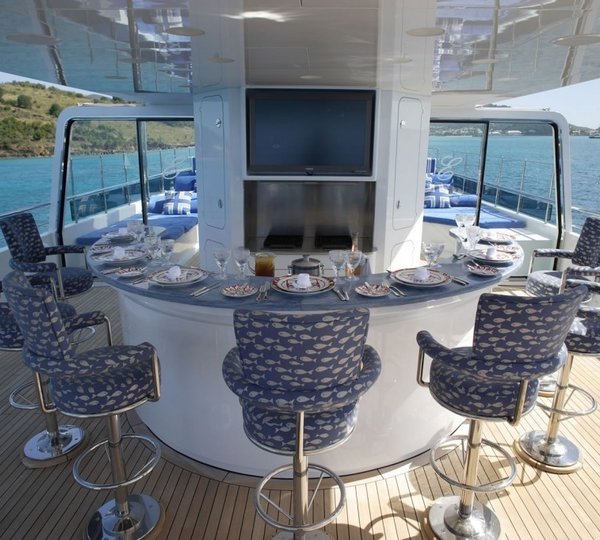 External Drinks Bar Aboard Yacht EMELINA