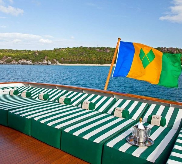 Sunbeds On Yacht BIG EAGLE