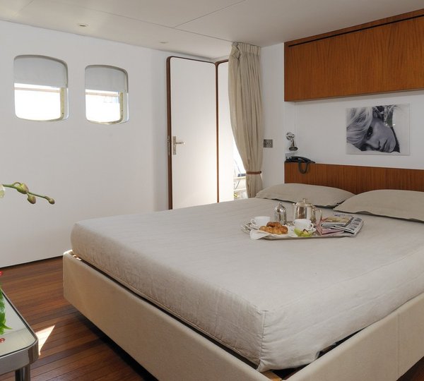 Berth: Yacht DIONEA's Main Master Cabin Captured