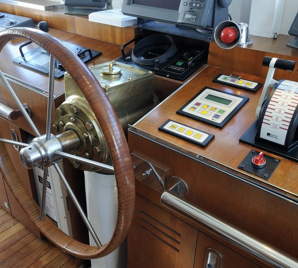 Wheel House Aboard Yacht DIONEA