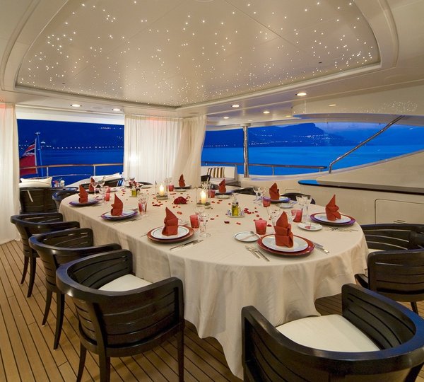 Top Aft Deck Aboard Yacht LATITUDE