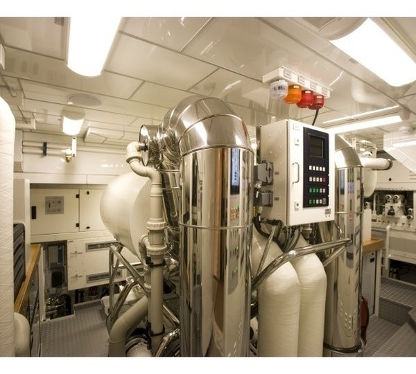 Engine Area On Yacht METEOR