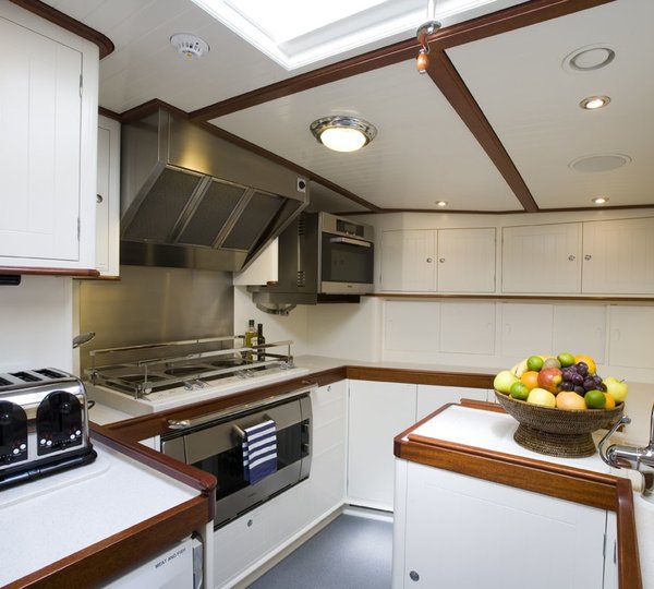 Ship's Galley Aboard Yacht METEOR