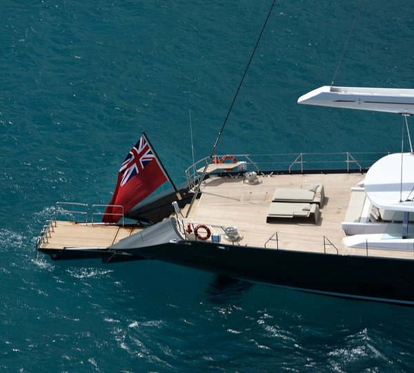 Swimming Landing On Yacht RED DRAGON