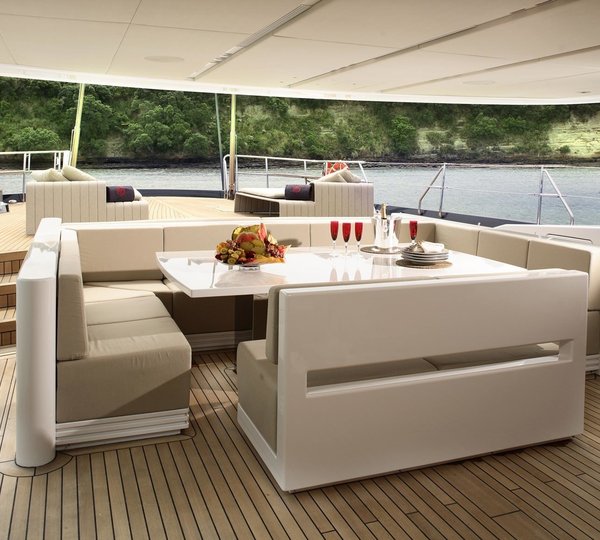 Sitting: Yacht RED DRAGON's Sun Deck Pictured