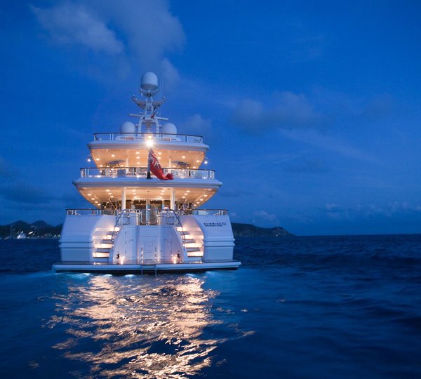Evening: Yacht SUNRISE's Aft Captured