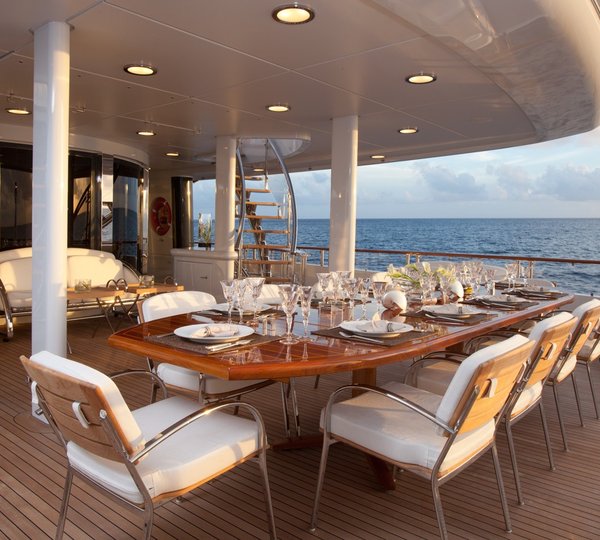 Aft Deck Eating/dining On Yacht SUNRISE
