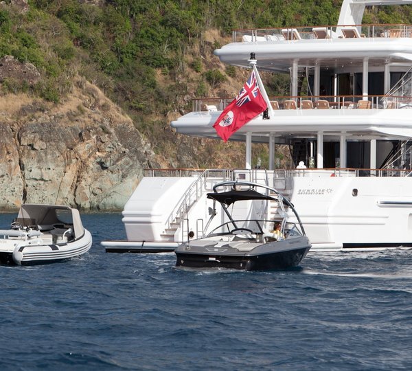 Aft Including Ship's Tenders On Yacht SUNRISE