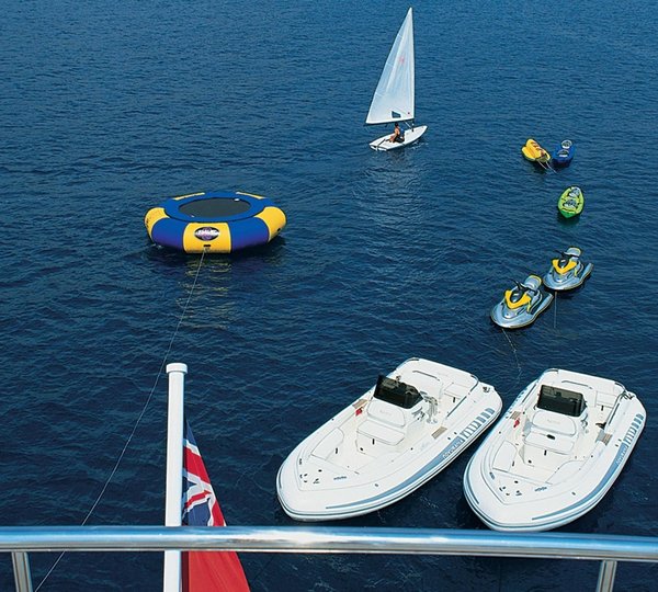 Ship's Tender With Toys On Yacht PASSION