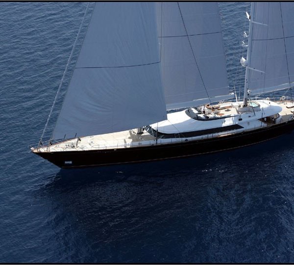 Cruising Under Sail: Yacht PARSIFAL III's From Above Aspect Pictured