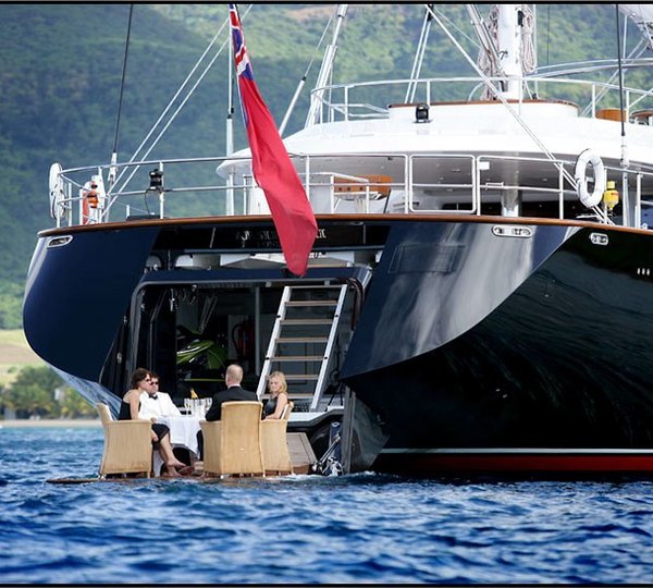 Eating/dining Upon Swimming Deck Aboard Yacht PARSIFAL III