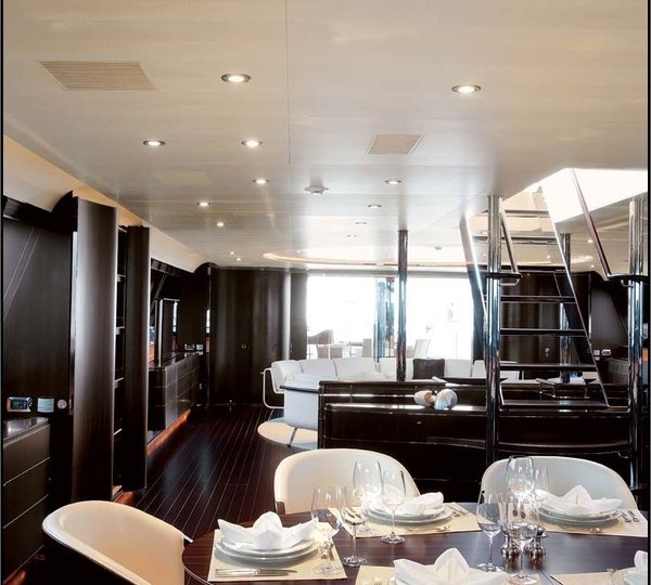 Salon And Drinks Bar On Board Yacht PARSIFAL III