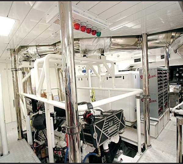 Engine Area On Board Yacht PARSIFAL III