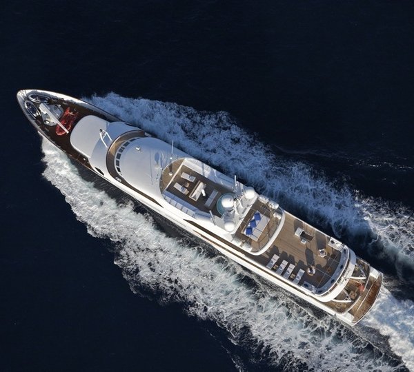 From Above Aspect Aboard Yacht ACHILLES