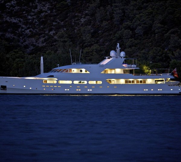 Evening Overview On Yacht ACHILLES
