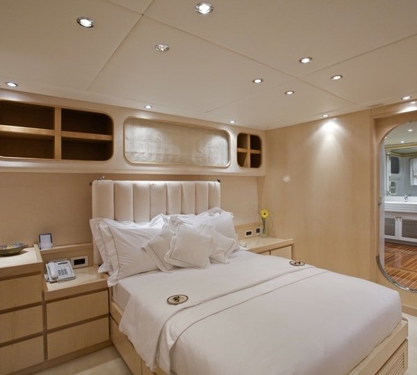Lower Deck Guest's Cabin Aboard Yacht ACHILLES