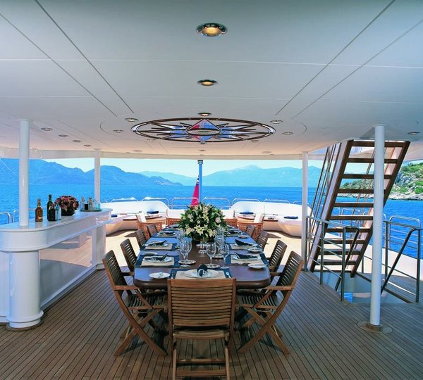 Eating/dining: Yacht INSIGNIA's Top Deck Image