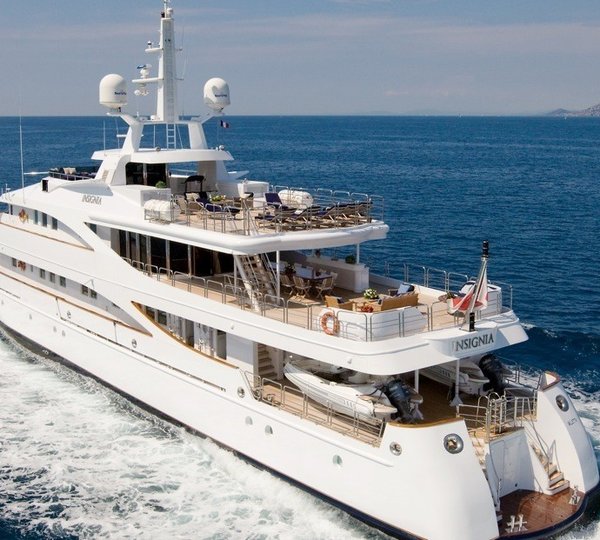 Aft Aspect: Yacht INSIGNIA's Cruising Pictured