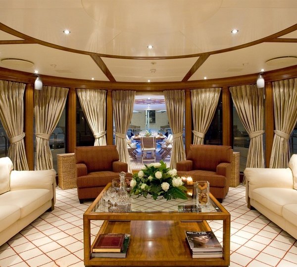 Evening: Yacht INSIGNIA's Sky-lounge Photograph