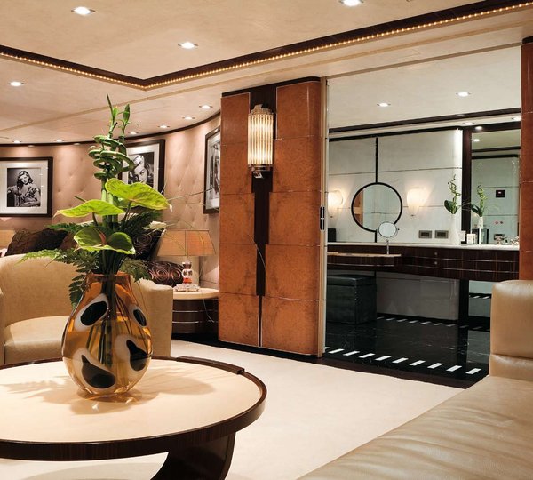 Saloon With Bath On Board Yacht SELENE