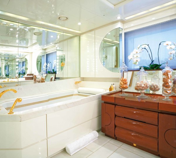 Main Master Bath On Board Yacht BAD GIRL