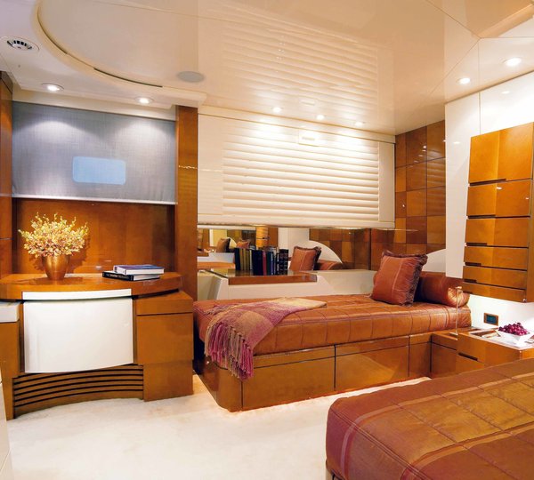 Twin Bed Stateroom Aboard Yacht BAD GIRL