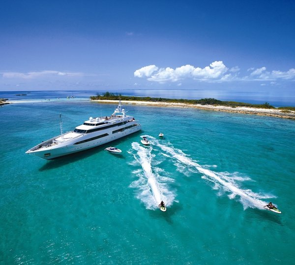 From Above Aspect On Board Yacht BAD GIRL