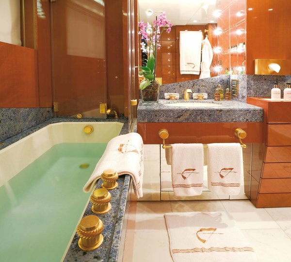 Twin Bed Bath On Yacht BAD GIRL