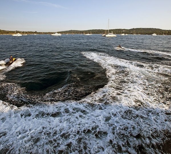 Jetski Skiing On Board Yacht FAM