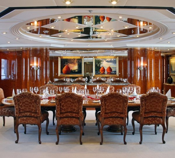 Furniture: Yacht CAPRI's Eating/dining Saloon Photograph