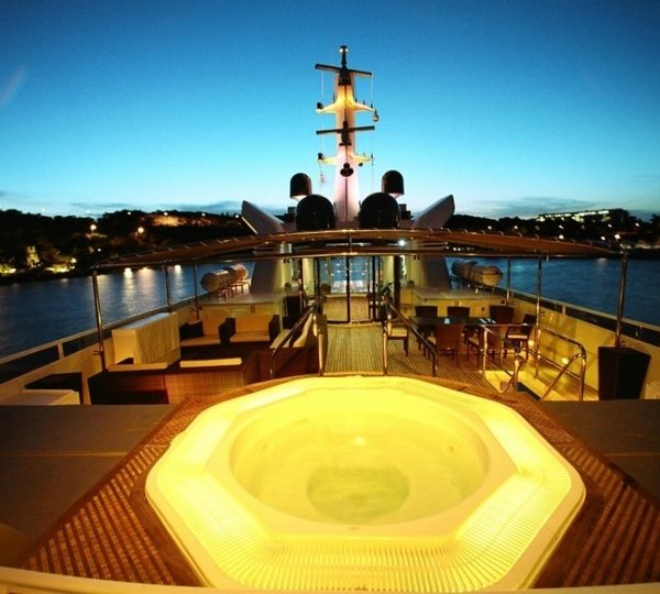 Evening: Yacht MAGNA GRECIA's Deck Pictured