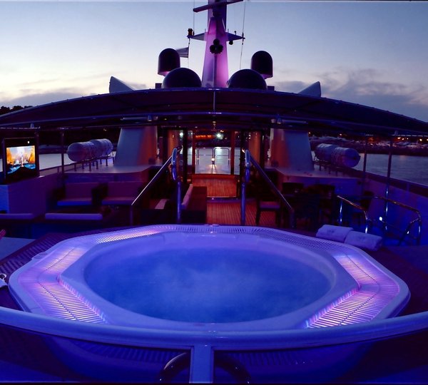 Purple: Yacht MAGNA GRECIA's Deck Pictured