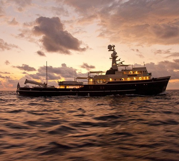 Sunset Dusk: Yacht SEAWOLF's Overview Photograph