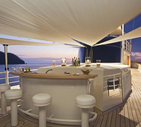 Bridgedeck Deck Drinks Bar Aboard Yacht SEAWOLF
