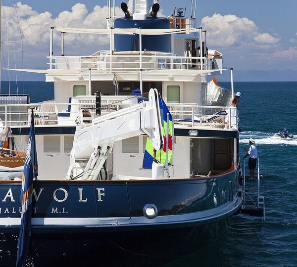 Aft Aboard Yacht SEAWOLF